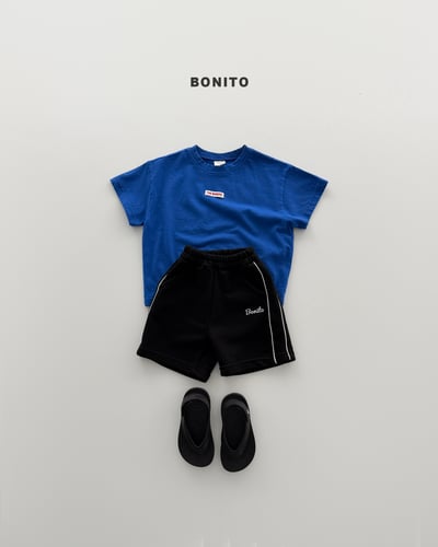 Bonito48｜(75cm-125cm) 5色小標貼圓領上衣15