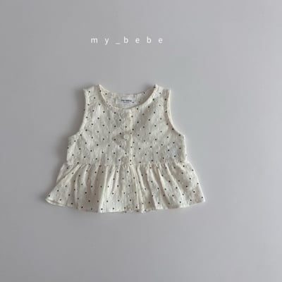 my_bebe31｜(80-120cm) 壓紋荷葉邊背心14