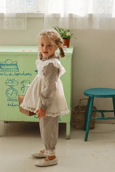 FLO26｜(75-140) 2色法式蕾絲拉鍊圍裙16