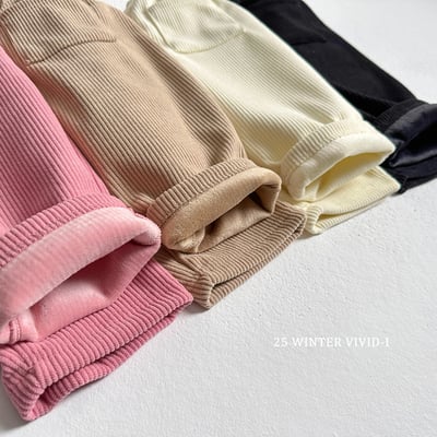 vivid36｜(78cm-125cm) 柔軟燈芯絨刷毛長褲2
