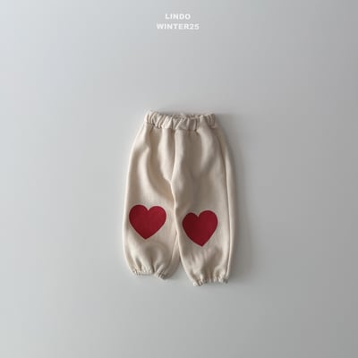 Lindo57｜(80cm-125cm) 愛心休閒縮口褲3