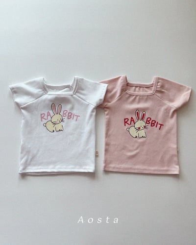 AOSTA27｜(6m-5y) 2款小兔兔方領上衣1