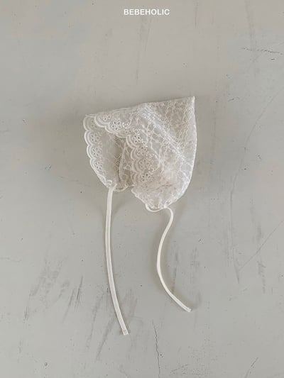 Bebe holic62｜(Free) 蕾絲花邊綁帶帽5