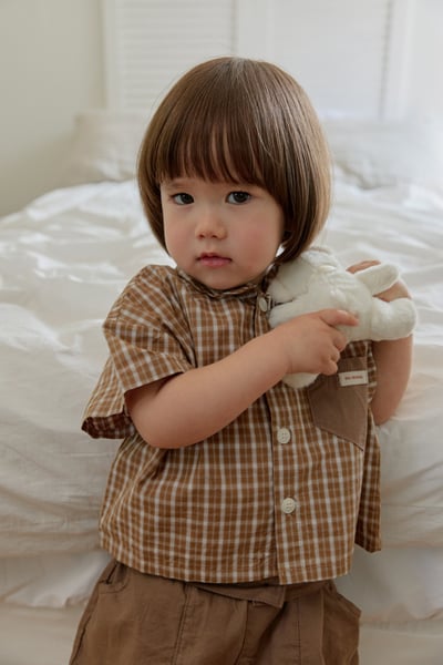 onu42｜(70cm-115cm) 格紋口袋襯衫2