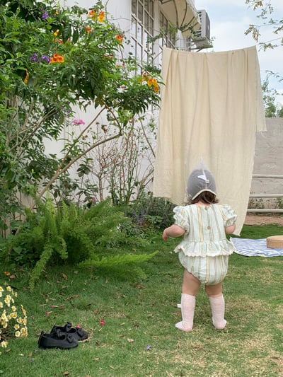 JE24｜(66-120cm) 森林條紋包屁衣/洋裝14