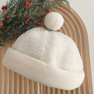 Oottbebe51｜(1y-6y  Free)  羊羔絨毛半圓帽10