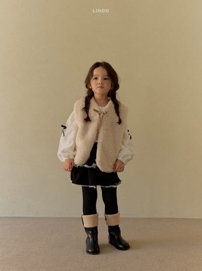 Lindo44｜(80cm-125cm) 蕾絲領緞帶襯衫18