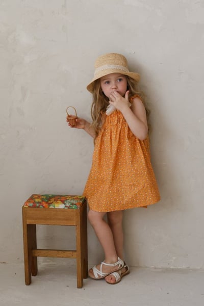 FLO20｜(75-140) 小碎花細肩洋裝5