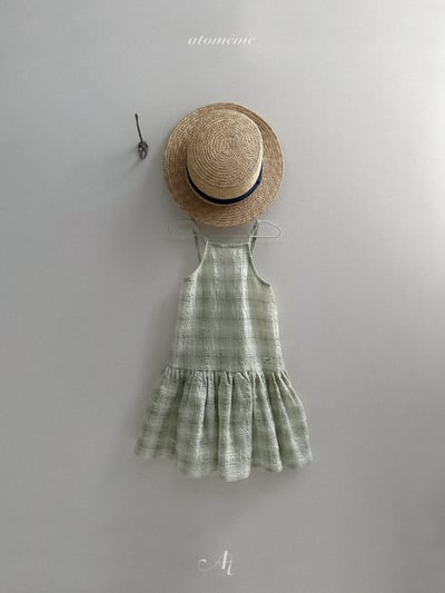 Atomeme12｜(70-110) 格紋棉麻洋裝5
