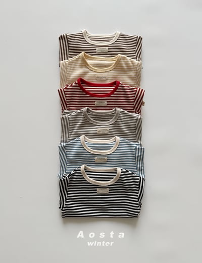 AOSTA57｜(6m-5y) 羅紋圓領上衣1