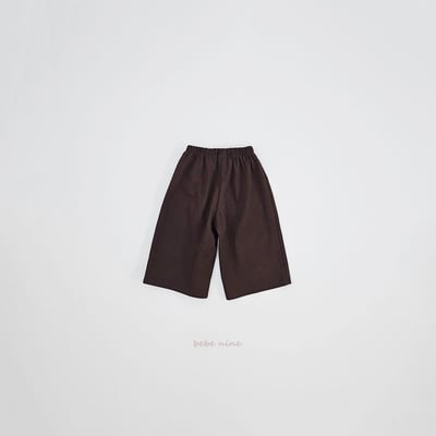 bebe nine25 (65cm-115cm) 2色無印棉質寬褲10
