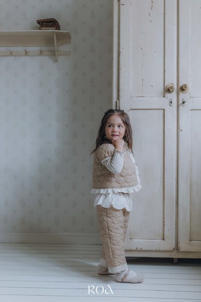 ROA08｜(80cm-120cm) 2色菱格蕾絲邊鋪棉褲17