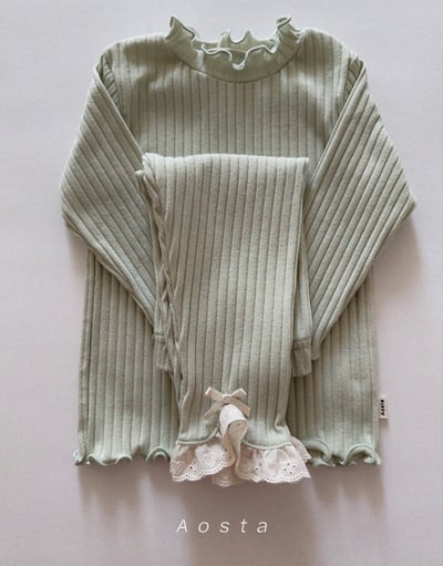 AOSTA02｜(6m-5y) 蕾絲邊緊身褲22