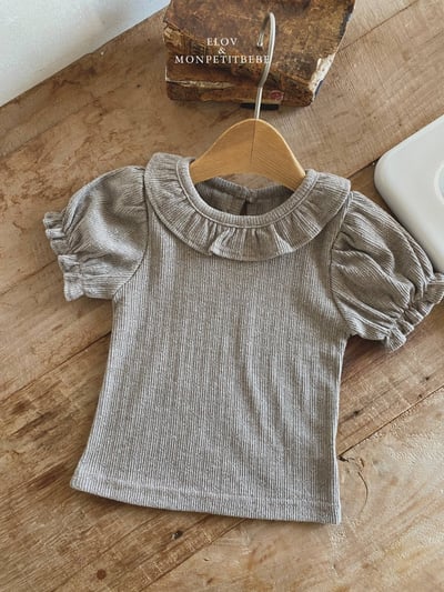 Mon petit19｜(73-118cm) 荷葉花邊公主袖上衣4