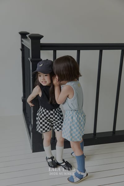 lala land69｜(75-120cm) 3色經典棋盤格紋短褲11