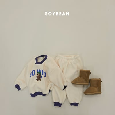 Soybean14｜(75cm-118cm) 小熊露營印花撞色休閒套裝13