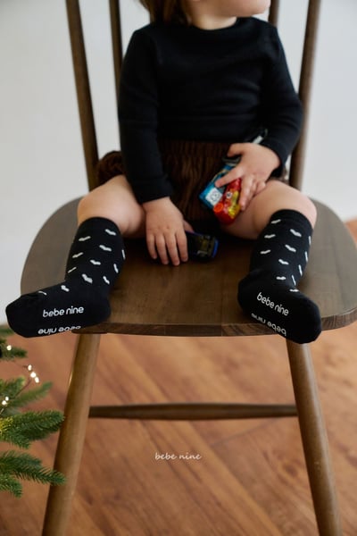 bebe nine01 (0m-36m) 1色愛心高筒襪四雙組16