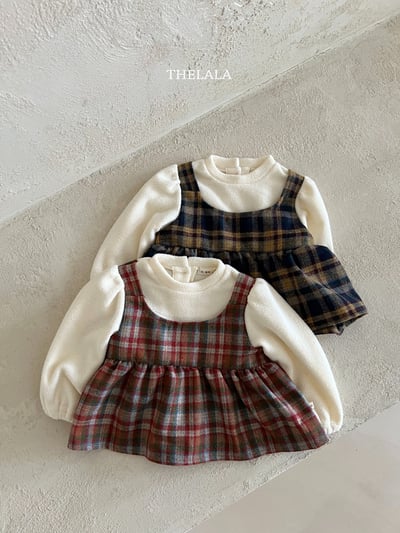 thelala15｜ (1y-6y) 格紋背心設計上衣4