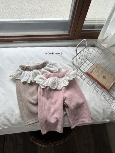 Bloom.b38｜(0m-24m/85cm-125cm) 蕾絲裙擺刷絨長褲12