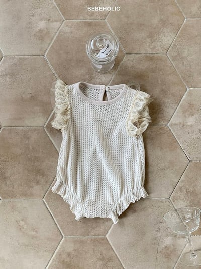 Bebe holic28｜(3m-18m) 透氣蕾絲無袖連身服11