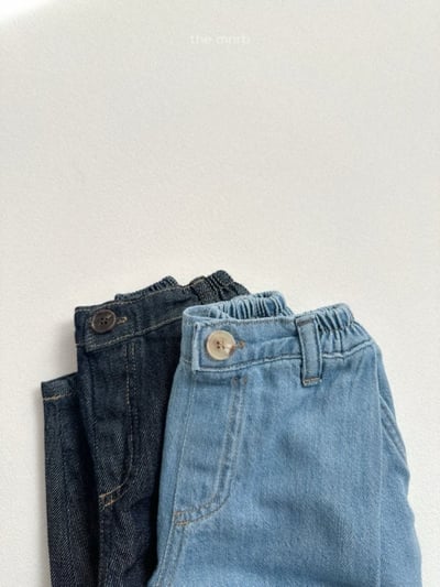 MiniRobe40｜(70-110) 褶皺牛仔繭型褲9