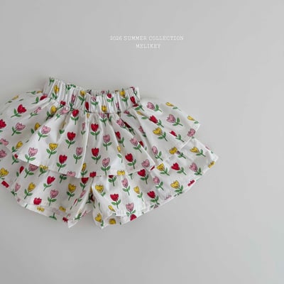 Melikey07｜(75-125cm) 印花層次褲裙5