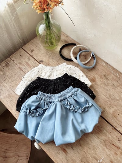 Azalea02｜(85-125cm) 荷葉邊南瓜褲1