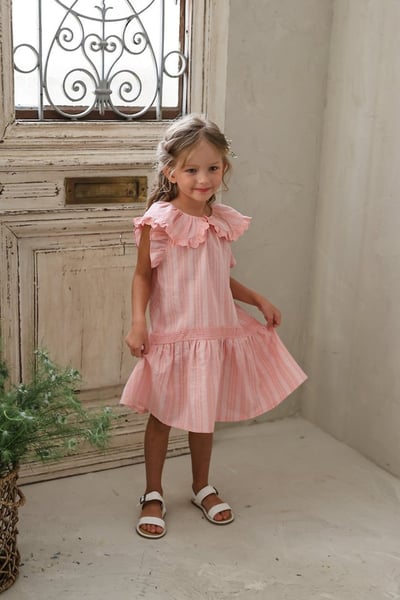 FLO31｜(75-140) 荷葉領蛋糕洋裝11