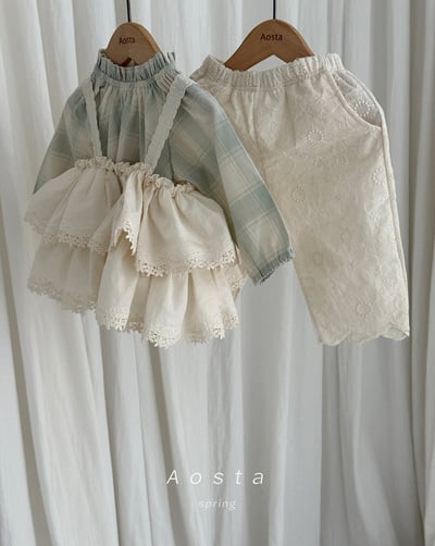 AOSTA18｜(6m-5y) 褶皺格紋襯衫19