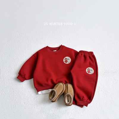 vivid95｜(78cm-125cm) 小狗刺繡休閒套裝(8