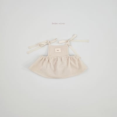 bebe nine50 (75cm-105cm) 2色刷毛小標綁帶背心10
