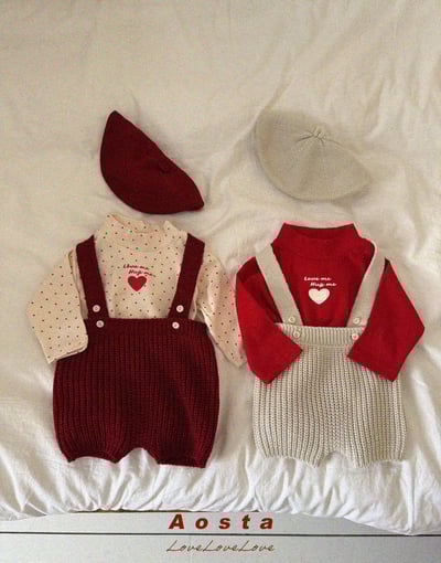 AOSTA15｜(1m-24m) 冬季針織吊帶褲6