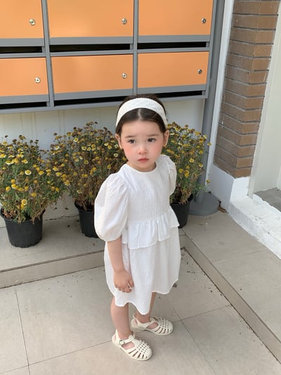 JE26｜(66-120cm) 泡泡袖綁帶包屁衣/洋裝6