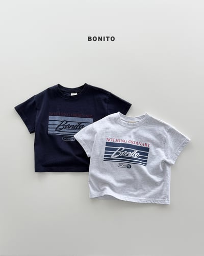 Bonito15｜(75cm-125cm) 2色字母印刷上衣1