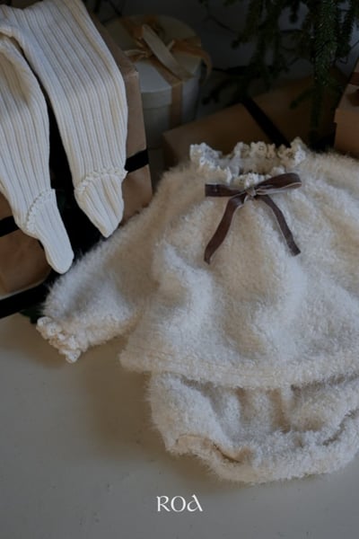 ROA33｜(6m-18m) 3色蕾絲羅紋褲襪6