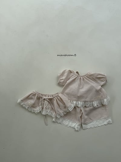 Bloom.b52｜(55cm-118cm) 格紋綁帶圍裙5