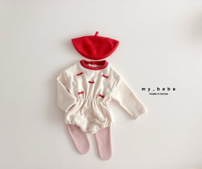 my_bebe21｜(-6m-12m-) 刷毛束腰印花包屁衣10