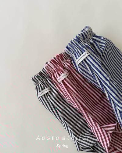AOSTA17｜(6m-5y) 線條直筒長褲2