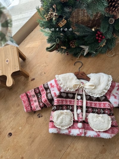 Marron 68｜(1y-6y) 雪花刷毛開襟外套3