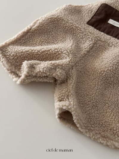 Cieldemaman06｜(6M~24M)  撞色絨毛吊帶褲3