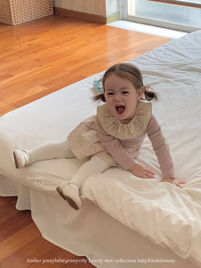 JE590｜(73cm-100cm) 碎花翻領兩件式上衣包屁裙14