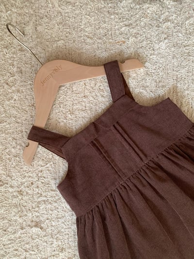 JE589｜(73cm-120cm) 燈芯絨背心洋裝/碎花荷葉上衣13