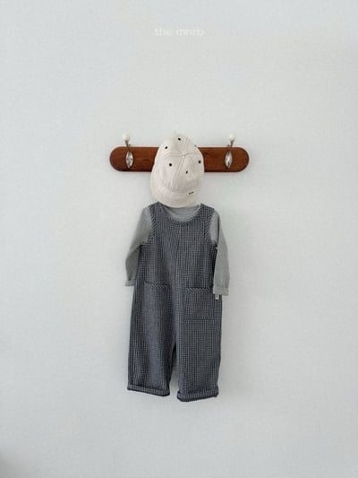 MiniRobe42｜(70-110) 無袖格紋拉鍊連身衣8