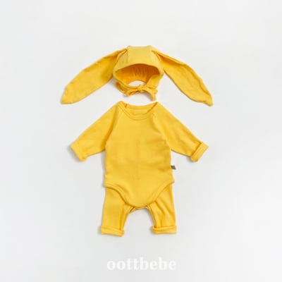Oottbebe30｜(0m-12m) 糖果色居家包屁衣褲子套裝15