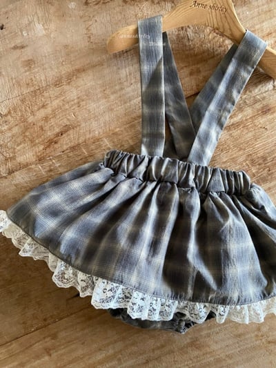 Anne Shirley17｜(3m-22m) 2色格紋/碎花蕾絲吊帶褲裙14