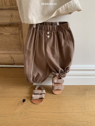 Bebe holic03｜(3m-18m) 簡約亞麻褲9