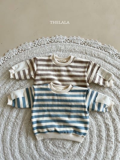thelala25｜ (1y-6y) 條紋補丁休閒上衣4
