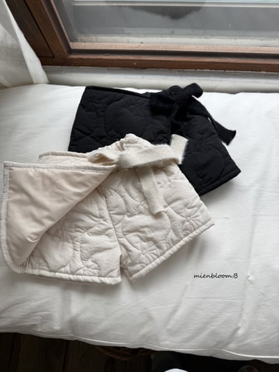 Bloom.b47｜(85cm-125cm) 蝴蝶結印花絎縫綁帶褲裙2