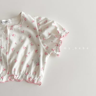 my_bebe15｜(58-72cm) 捲邊開襟外套包屁衣套裝5