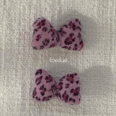 Fondue 37｜(Free)  豹紋蝴蝶結髮夾7